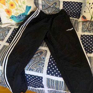 Adidas black track pants, size Medium